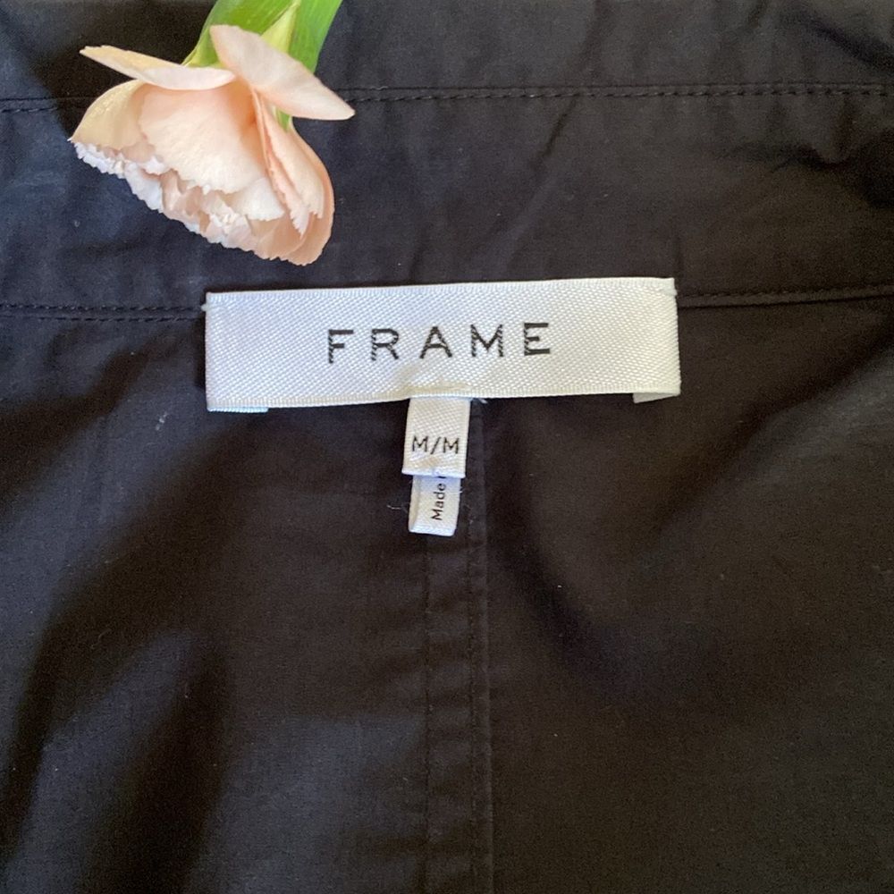 Frame Dress Mini Black Button Down NWOT SZ Medium - Picture 8 of 8